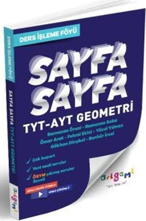 Tammat Yayıncılık TYT AYT Geometri Sayfa Sayfa Ders İşleme Föyü