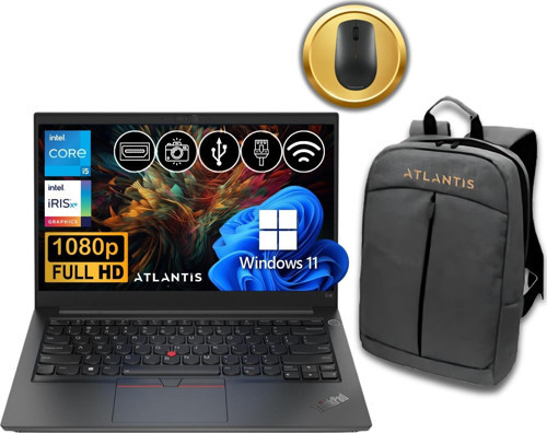 ThinkPad E15 G4 İ5-1235U 24GB 512GB M.2 SSD 21E6005ATX ATL31 15.6" W11Pro Notebook+Çanta&Mouse