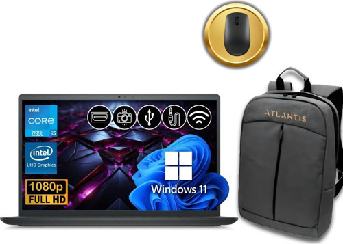 Inspiron 3520 İ5-1235U 8GB 256GB M.2 SSD I35201003U ATL32 15.6" W11Pro Notebook+Çanta&mouse