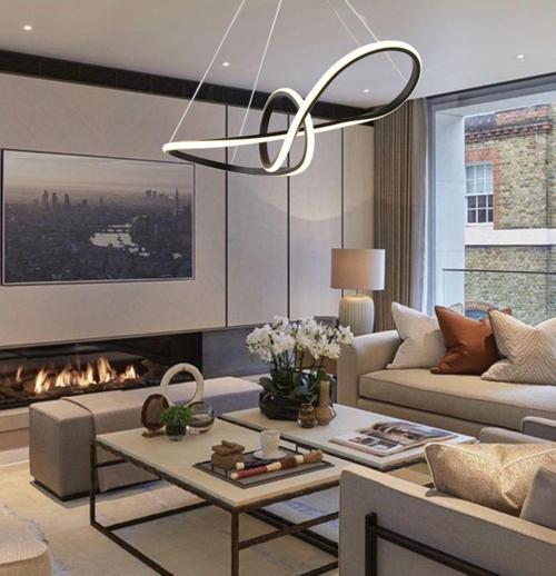 Tt002-Sy Papyon Modeli ( Sarı Işık Led ) Mat Siyah Led Avize