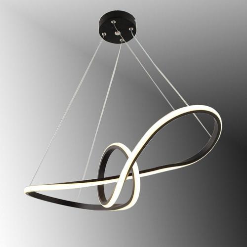 Tt002-Sy Papyon Modeli Mat Siyah ( 3 Renk Işık ) Led Avize