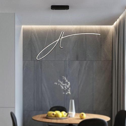 Tt018-Sy Imza Modeli ( Gün Işığı Led ) Mat Siyah Led Avize