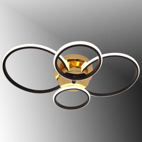 Tt035-4-Sysr Drone Modeli Mat Siyah - Sarı 4 Lü ( 3 Renk Işık ) Led Avize