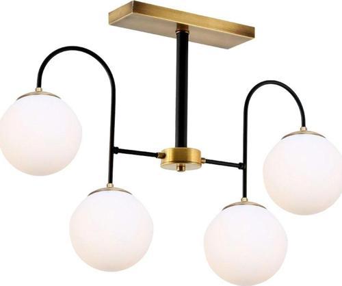 Tt010-4 Esk Eskitme Rengi Kaplama 4 Lü Beyaz Camlı Lüks Avize