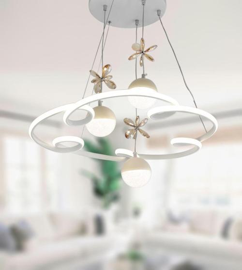 Tt322-3Tpl-By ( 3 Renk Modüllü ) Bulut Modeli Mat Beyaz 3 Toplu Ledli Avize