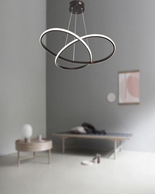 Tt310-Sy Trio Modeli Mat Siyah ( Gün Işığı ) Led Avize