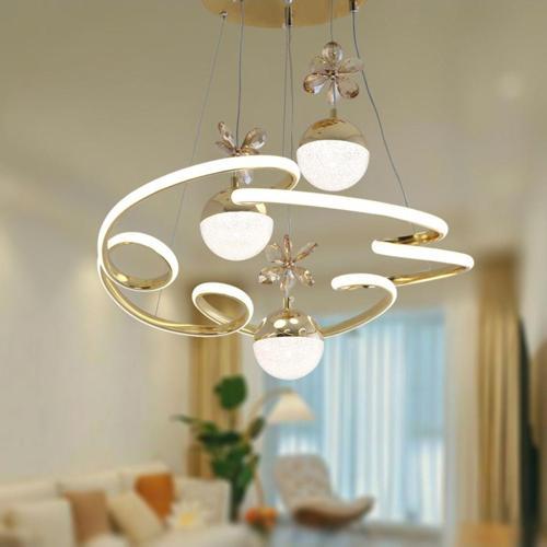 Tt322-3Tpl-Sr ( 3 Renk Modüllü ) Bulut Modeli Sarı Kaplama 3 Toplu Ledli Avize