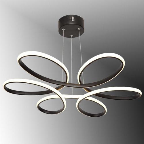 Tt313-Sy Papatya Modeli Mat Siyah ( Sarı Işık ) Led Avize