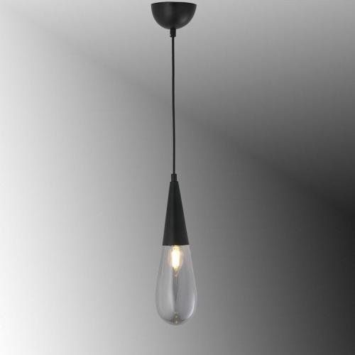 Tt023-1-Full-Sy Damla Modeli Full Mat Siyah Tekli Avize