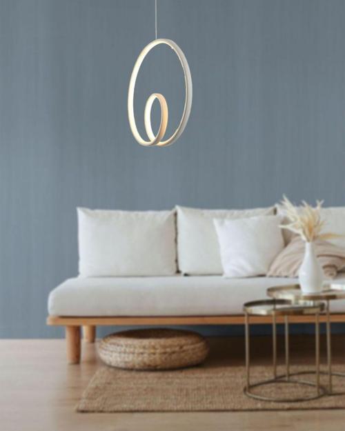 Tt004-By Göz Modeli ( Beyaz Işık ) Mat Beyaz Led Avize