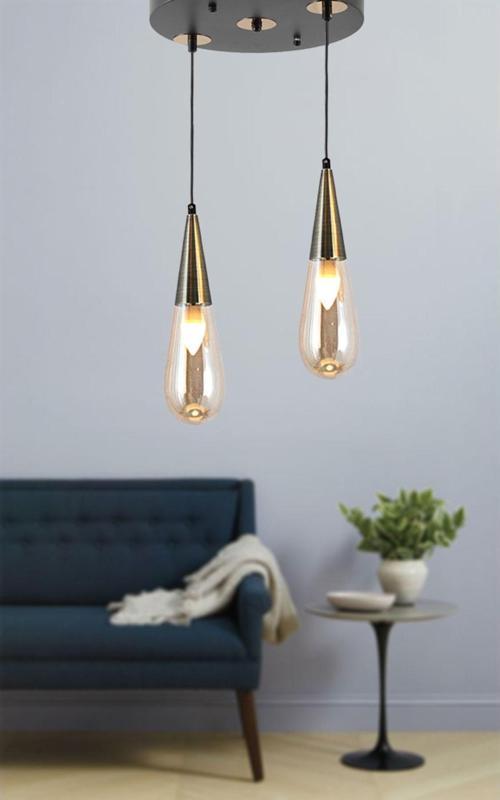 Tt023-2Y-Sy-Esk Eskitme 2 Li Damla Modeli Yuvarlak Avize