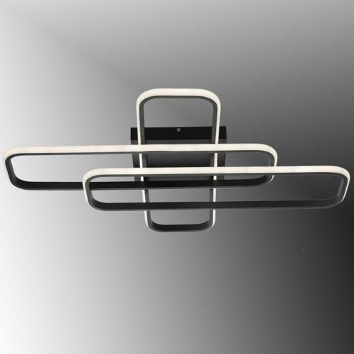 Tt324-Sy ( Beyaz Işık ) 57 X 17 Profil Mat Siyah 3 Lü Plofonyer Led Avize