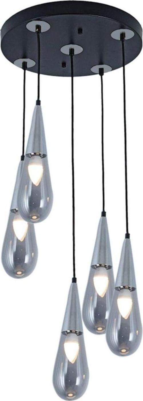Tt023-5Y-Sy-Kr Krom 5 Li Damla Modeli Avize