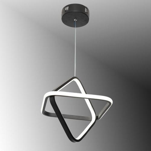 Tt316-Sy 2Kare Modeli Mat Siyah ( 3 Renk Işık Modüllü ) Led Avize