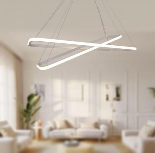 Tt400-2 By Dikdörtgen ( Beyaz Işık ) 2 Li Mat Beyaz Led Avize