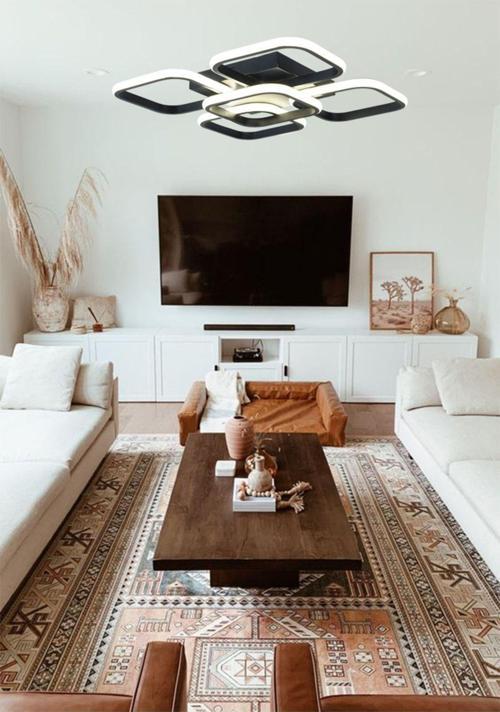 Tt302-4+1-Sy Kare Mat Siyah Plofonyer 5 Li ( Beyaz Işık ) Led Avize