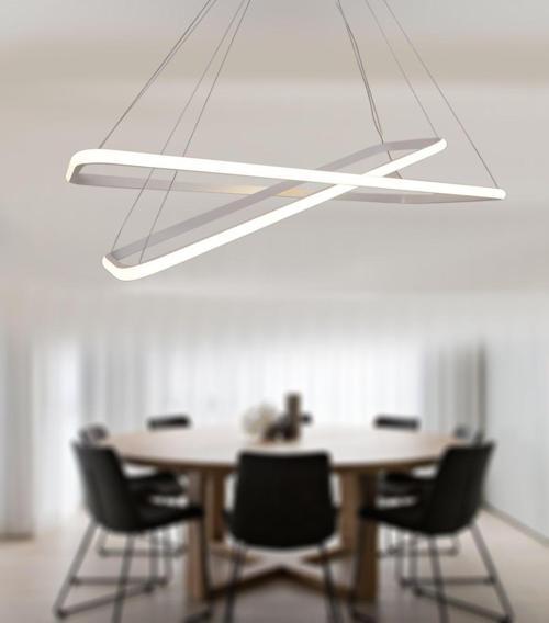 Tt400-2 By Dikdörtgen ( Gün Işığı ) 2 Li Mat Beyaz Led Avize