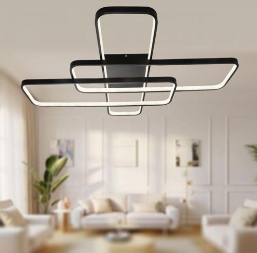 Tt040-Sy Mat Siyah Plofonyer ( Beyaz Işık ) Led Avize