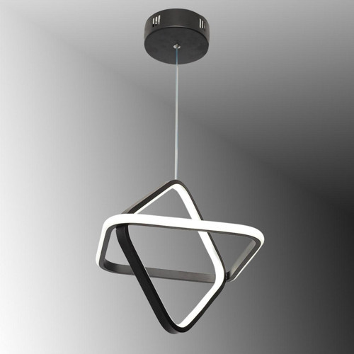 Tt316-Sy 2Kare Modeli Mat Siyah ( Sarı Işık ) Led Avize