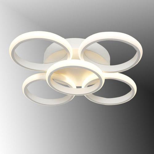 Tt304-4+1-By Yuvarlak Mat Beyaz 5 Li ( Beyaz Işık ) Led Avize