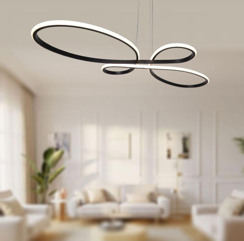 Tt041-Sy Trend Modeli ( Beyaz Işık ) Mat Siyah Led Avize