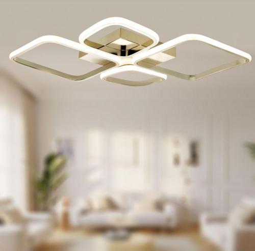 Tt050-Fsr ( Beyaz Işık ) Baklava Desen Fransız Sarı Kaplama 4 Lü Led Avize