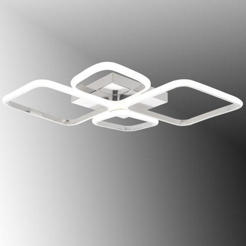 Tt050-Kr ( Beyaz Işık ) Baklava Krom Kaplama 4 Lü Led Avize