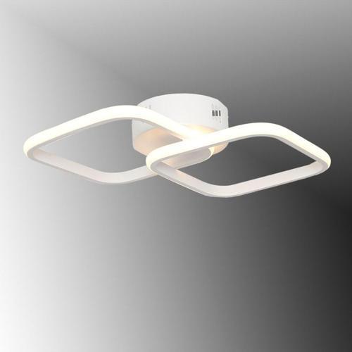 Tt405-2-By Mat Beyaz 2 Li Kare ( Sarı Işık ) Led Avize