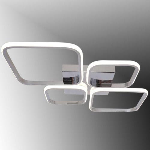 Tt050-Kr Baklava Desen Krom Kaplama 4 Lü Led ( 3 Renk Işık Modüllü ) Avize