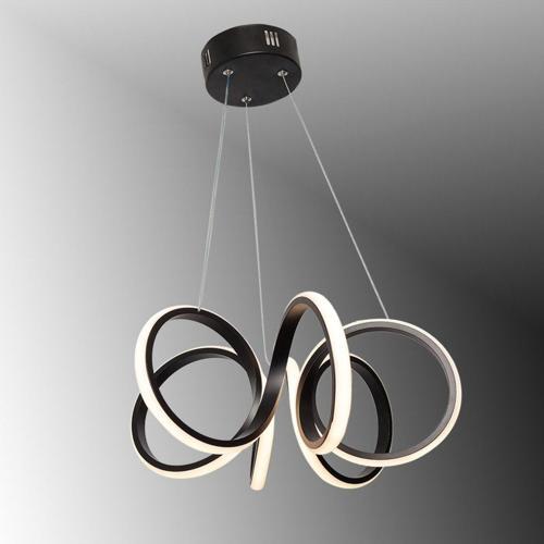Tt318-Sy Hekza Modeli Mat Siyah ( Beyaz Işık ) Led Avize