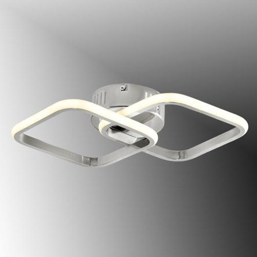 Tt405-2-Kr Krom Kaplama 2 Li Kare ( Beyaz Işık ) Led Avize