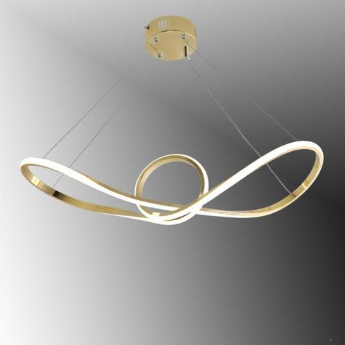 Tt002-Sr Papyon Modeli Sarı Kaplama ( Beyaz Işık ) Led Avize