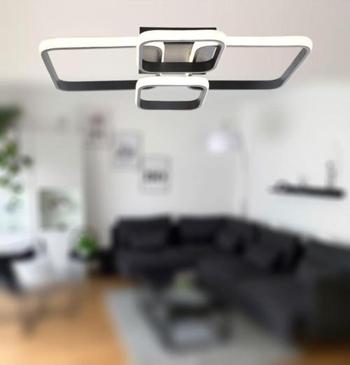 Tt500-4-Sy ( Sarı Işık ) Mat Siyah Plofonyer 4 Lü Led Avize