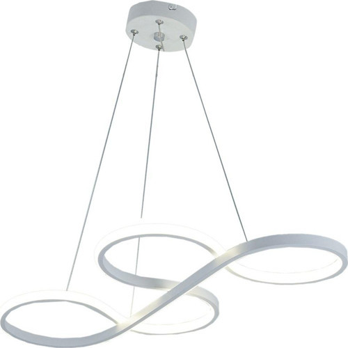 Tt025-By Yılan Modeli Mat Beyaz ( 3 Renk Işık ) Led Avize