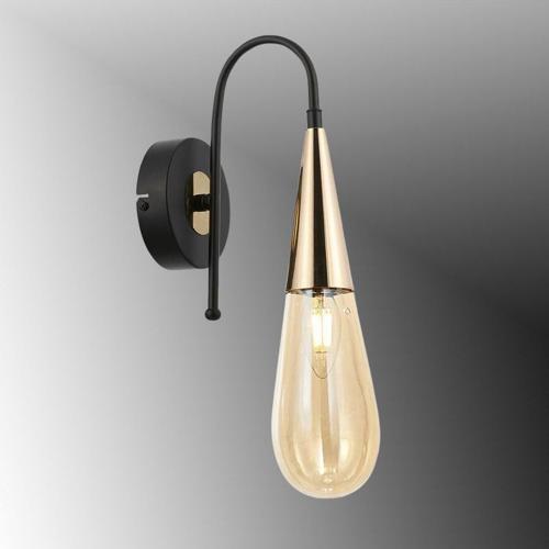 Tt023-1-Apl-Sy-Gd Damla Modeli Gold - Siyah Tekli Aplik