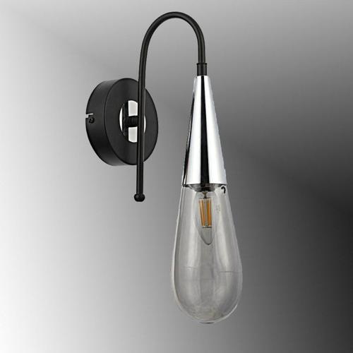 Tt023-1-Apl-Sy-Kr Damla Modeli Krom-Siyah Tekli Aplik