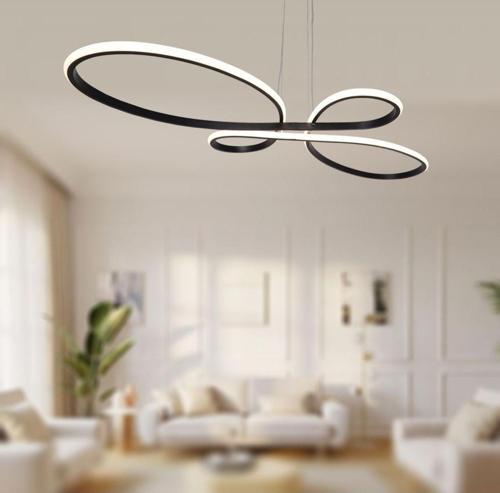 Tt041-Sy Trend Modeli ( Sarı Işık ) Mat Siyah Led Avize