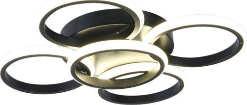 Tt304-4+1-Sy Yuvarlak Mat Siyah 5 Li ( Gün Işığı ) Led Avize