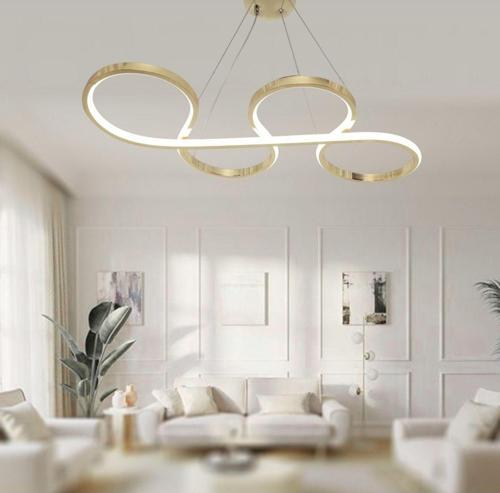 Tt025-Fsr Yılan Modeli Fransız Sarı Kaplama ( Sarı Işık ) Led Avize