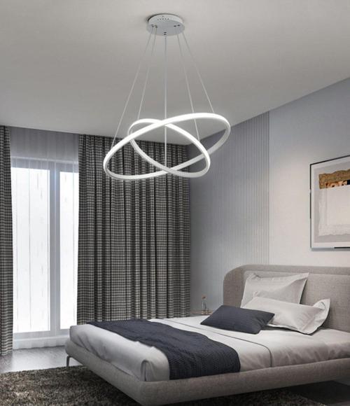 Tt300-2 By Halka 2 Li Mat Beyaz ( Sarı Işık ) Led Avize