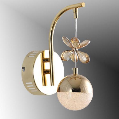 Tt099-Sr Toplu Taşlı Sarı Kaplama 3 Renk Modüllü Ledli Aplik