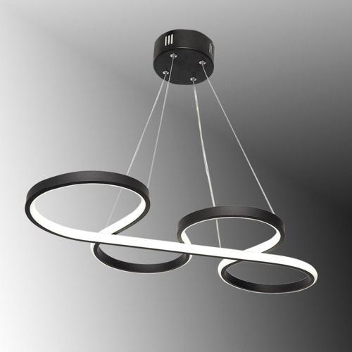 Tt025-Sy Yılan Modeli Mat Siyah ( Beyaz Işık ) Led Avize