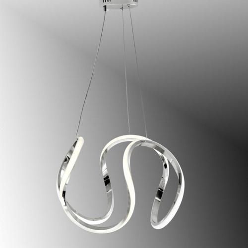 Tt306-35-Kr ( Sarı Işık ) Kavis Modeli Krom Kaplama Led Avize