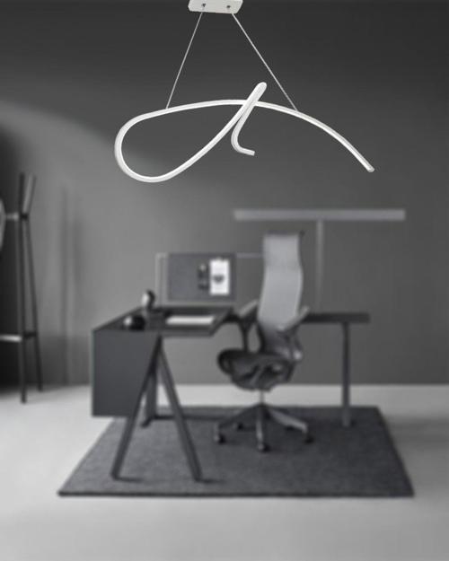 Tt018-By Imza Modeli Mat Beyaz ( Beyaz Işık ) Led Avize