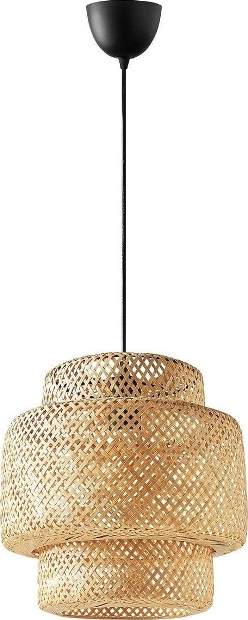 El Yapımı Küçük Boy Bambu Avize 25X20Cm