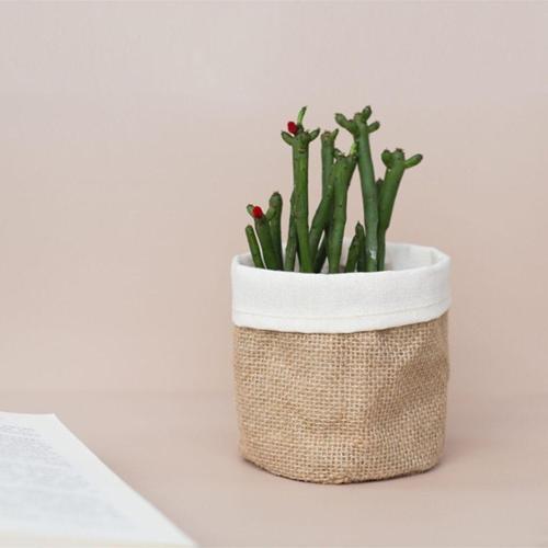 Jüt Yıkanabilir Saksı 10X10Cm