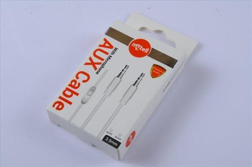 Universal Mikrofonlu 3.5 mm-3.5 mm AUX Baglanti Kablosu Siyah A Kalite