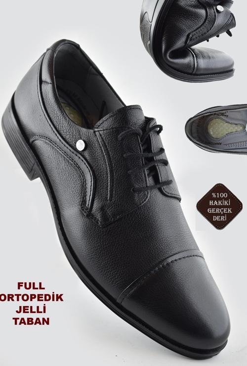 3572 Tam Ortopedik Taban Hakiki Deri Erkek Ayakkabı Hava Süspansüyonluu