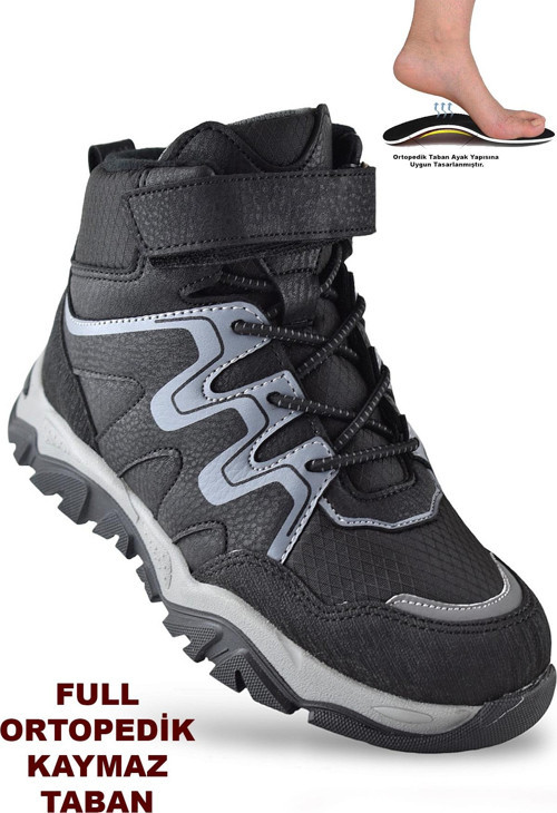 Everest Ortopedik Cırtlı Unisex Çocuk Bot Ayakkabı Çocuk Outdoor Bot