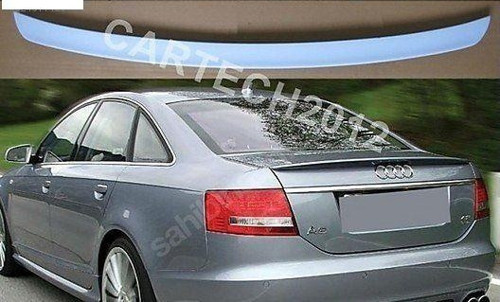 Audi A6 Uyumlu C6 Bagaj Üstü Spoiler Parlak Siyah Boyalı Policarbon